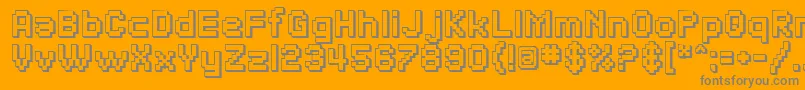 SfPixelateShadedBold Font – Gray Fonts on Orange Background