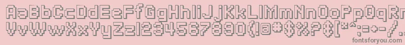 SfPixelateShadedBold Font – Gray Fonts on Pink Background