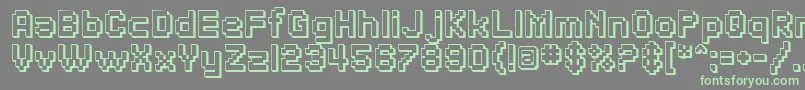 SfPixelateShadedBold Font – Green Fonts on Gray Background