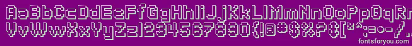SfPixelateShadedBold Font – Green Fonts on Purple Background