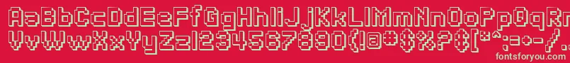 fuente SfPixelateShadedBold – Fuentes Verdes Sobre Fondo Rojo