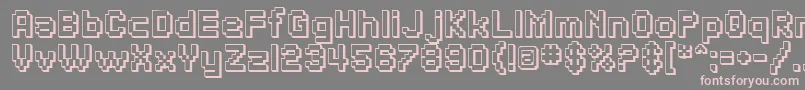 SfPixelateShadedBold Font – Pink Fonts on Gray Background