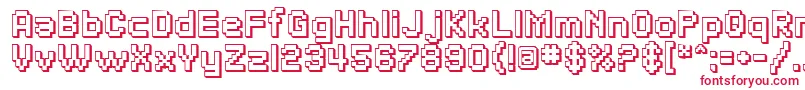 フォントSfPixelateShadedBold – 白い背景に赤い文字