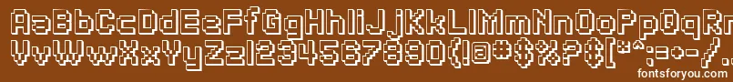 SfPixelateShadedBold Font – White Fonts on Brown Background