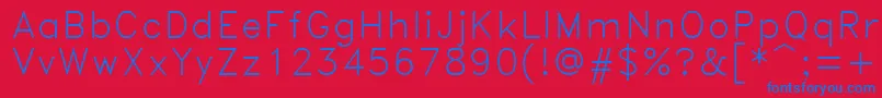Romand Font – Blue Fonts on Red Background