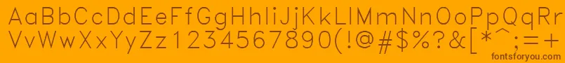 Romand Font – Brown Fonts on Orange Background