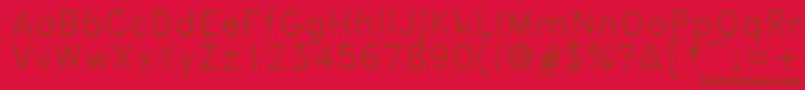 Police Romand – polices brunes sur fond rouge