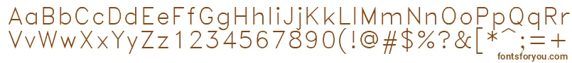 Romand-fontti – ruskeat fontit valkoisella taustalla