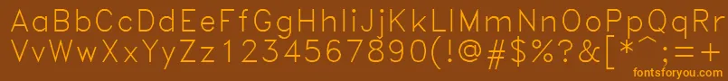 Romand Font – Orange Fonts on Brown Background