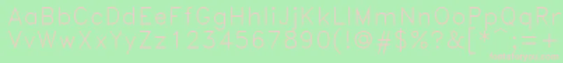 Romand Font – Pink Fonts on Green Background