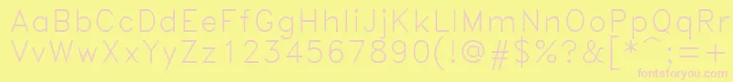 Romand Font – Pink Fonts on Yellow Background