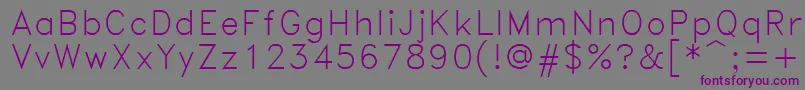 Шрифт Romand – фиолетовые шрифты на сером фоне
