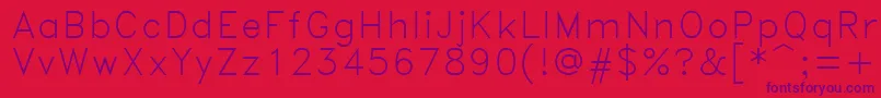 Romand Font – Purple Fonts on Red Background