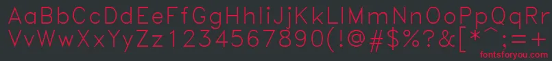Romand Font – Red Fonts on Black Background