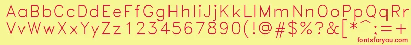 Romand Font – Red Fonts on Yellow Background