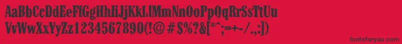 ColonelantiqueBold Font – Black Fonts on Red Background