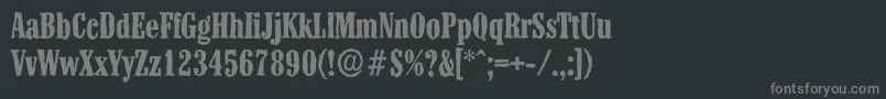 フォントColonelantiqueBold – 黒い背景に灰色の文字
