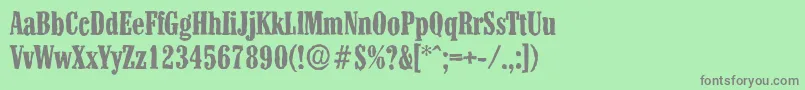 ColonelantiqueBold-Schriftart – Graue Schriften auf grünem Hintergrund