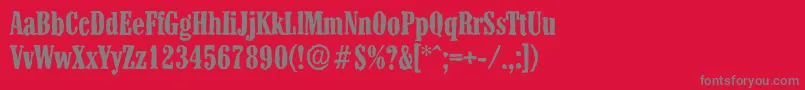 Police ColonelantiqueBold – polices grises sur fond rouge
