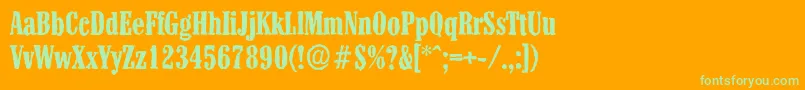 ColonelantiqueBold Font – Green Fonts on Orange Background