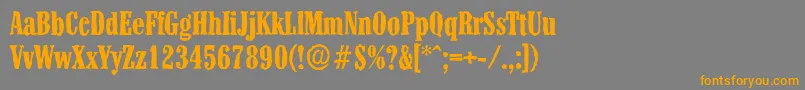 ColonelantiqueBold-Schriftart – Orangefarbene Schriften auf grauem Hintergrund
