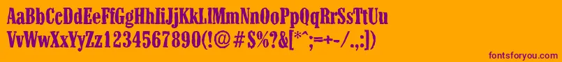 ColonelantiqueBold Font – Purple Fonts on Orange Background