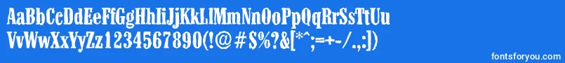 ColonelantiqueBold Font – White Fonts on Blue Background