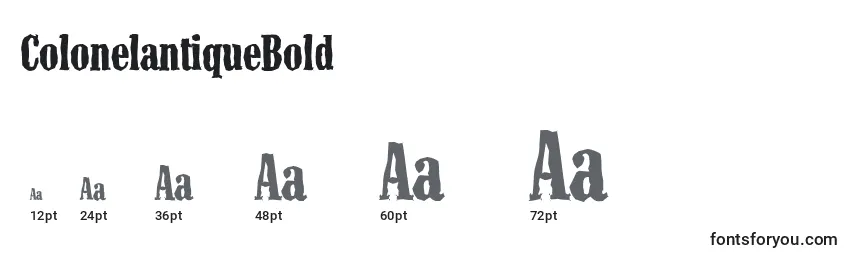 ColonelantiqueBold Font Sizes