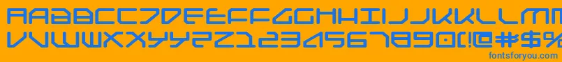 Federapoliseb Font – Blue Fonts on Orange Background