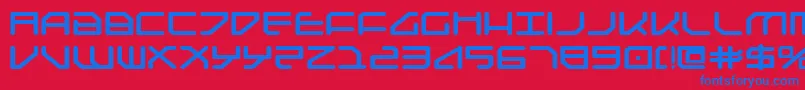 Federapoliseb Font – Blue Fonts on Red Background