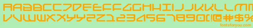 Federapoliseb Font – Orange Fonts on Green Background