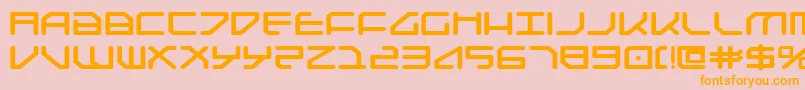 Federapoliseb Font – Orange Fonts on Pink Background