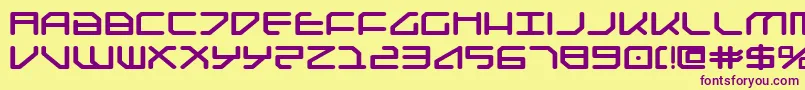 Federapoliseb Font – Purple Fonts on Yellow Background