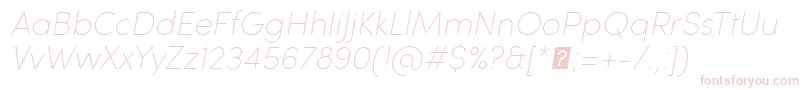 SofiaProUltralightItalic-Schriftart – Rosa Schriften auf weißem Hintergrund