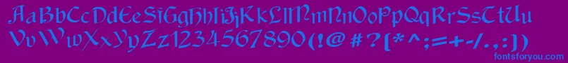 fuente Wackycalligraphic – Fuentes Azules Sobre Fondo Morado