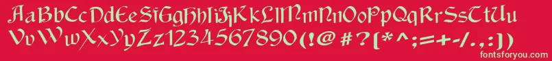 More about Wackycalligraphic Font Wackycalligraphic Font – Green Fonts on Red Background
