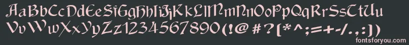 Wackycalligraphic Font – Pink Fonts on Black Background