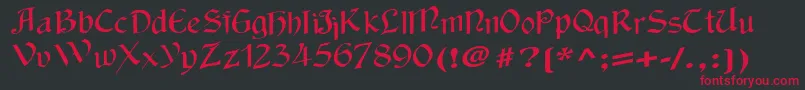 More about Wackycalligraphic Font Wackycalligraphic Font – Red Fonts on Black Background