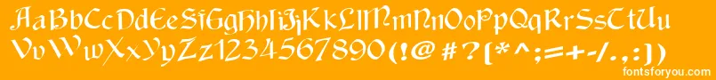 fuente Wackycalligraphic – Fuentes Blancas Sobre Fondo Naranja