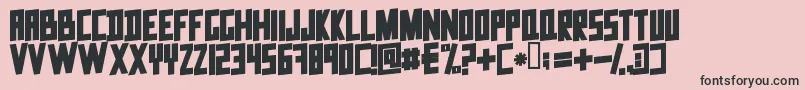 Шрифт DataTrash2 – чёрные шрифты на розовом фоне