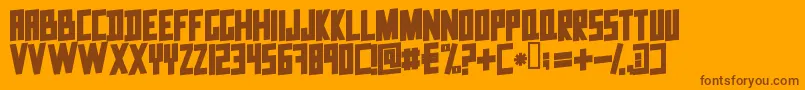 Шрифт DataTrash2 – коричневые шрифты на оранжевом фоне