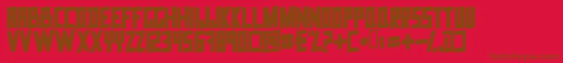 fuente DataTrash2 – Fuentes Marrones Sobre Fondo Rojo