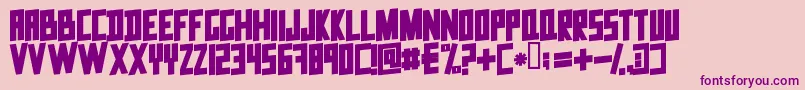 DataTrash2 Font – Purple Fonts on Pink Background