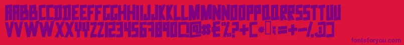 DataTrash2 Font – Purple Fonts on Red Background