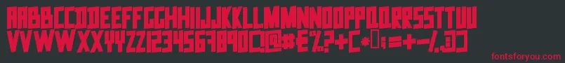 DataTrash2 Font – Red Fonts on Black Background