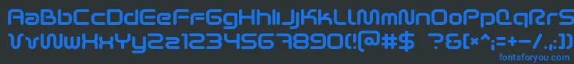 SciFied2002 Font – Blue Fonts on Black Background