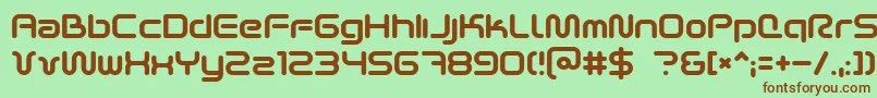 SciFied2002 Font – Brown Fonts on Green Background