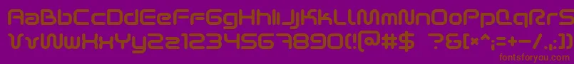 SciFied2002 Font – Brown Fonts on Purple Background