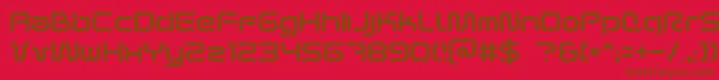 SciFied2002 Font – Brown Fonts on Red Background