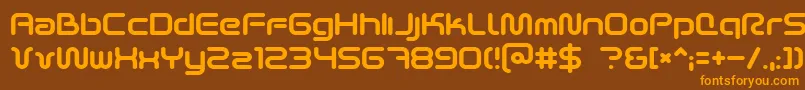 SciFied2002 Font – Orange Fonts on Brown Background
